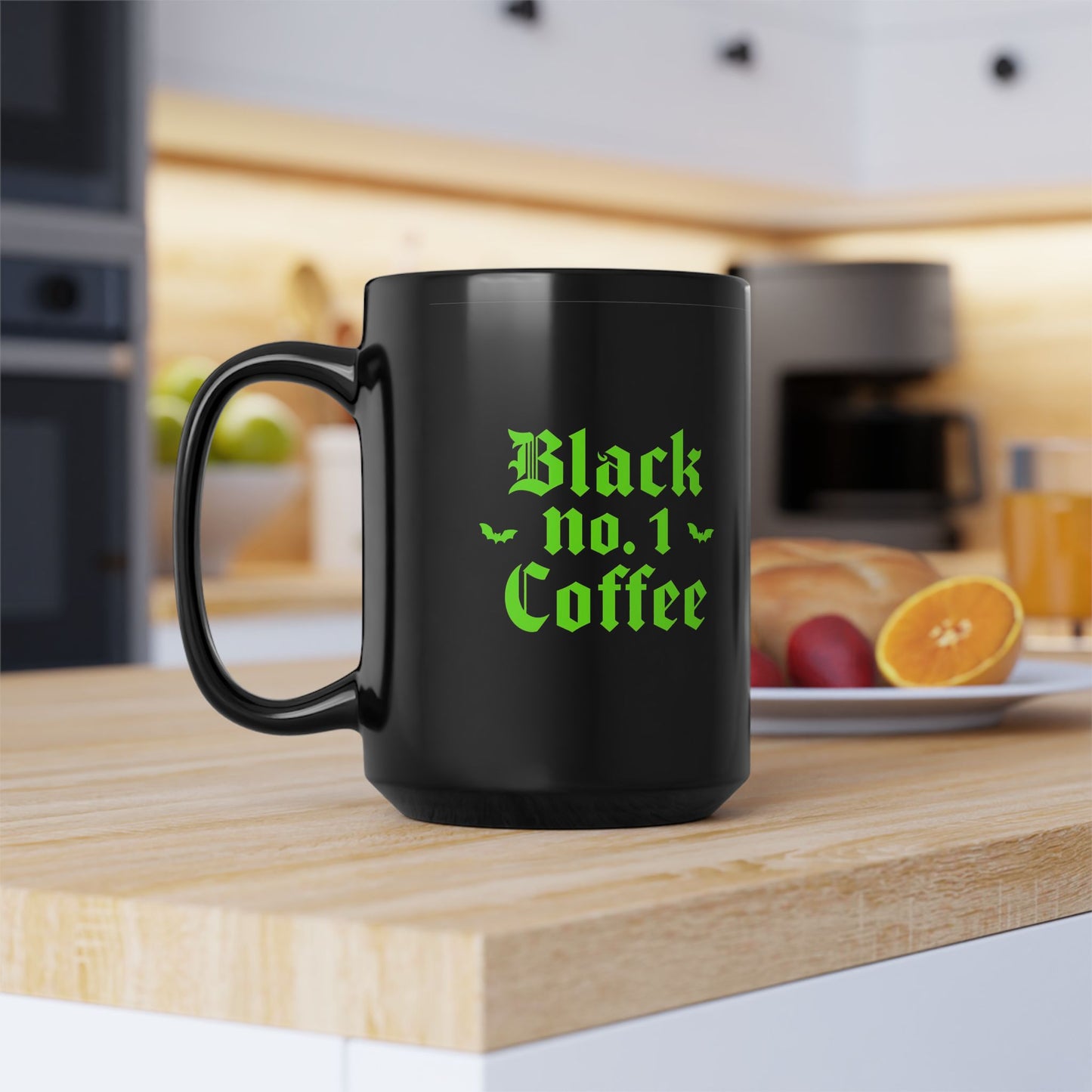 Black No. 1 Coffee Mug 15 oz | Type O Negative Inspired | Gothic Music Lover Gift | Dark Humor Coffee Cup | Peter Steele