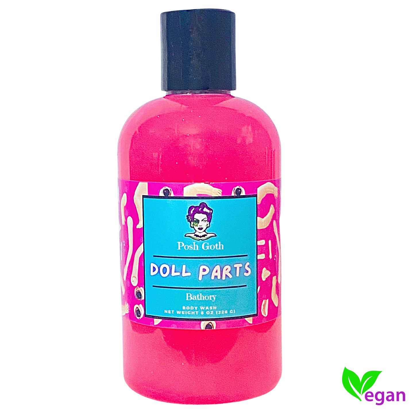 Doll Parts Body Wash – Violet and Jasmine Floral Musk | Goth Beauty | Witchy Bath and Body