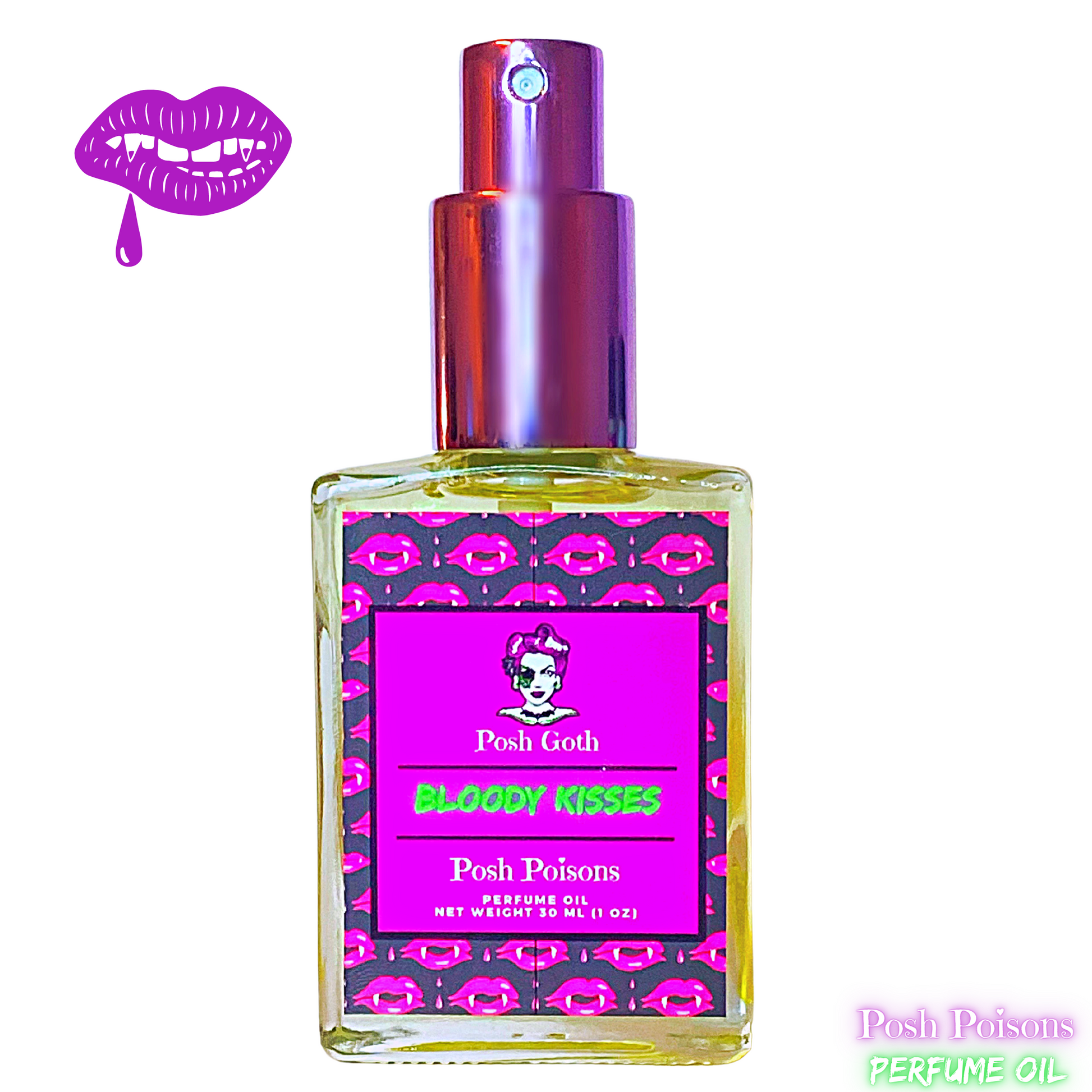Bloody Kisses Gothic 1 oz Spray Perfume - Posh Goth - Gothic Perfume