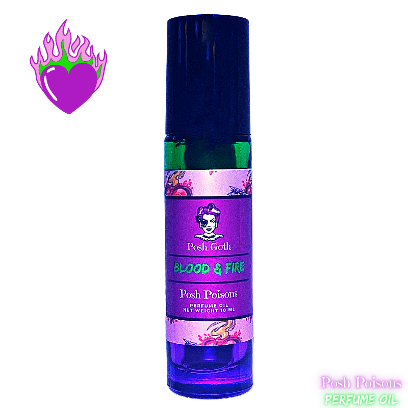 Blood and Fire Gothic Victorian Aromatherapy Perfume 10 ml roller ball - Posh Goth - Gothic Perfume