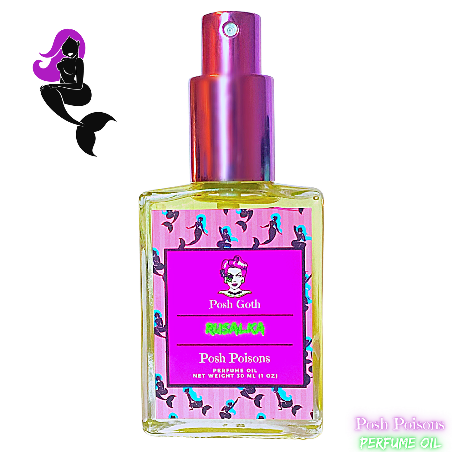 Rusalka Tropical Scented Gothic Perfume 1 oz Spray - Posh Goth - Goth Perfume