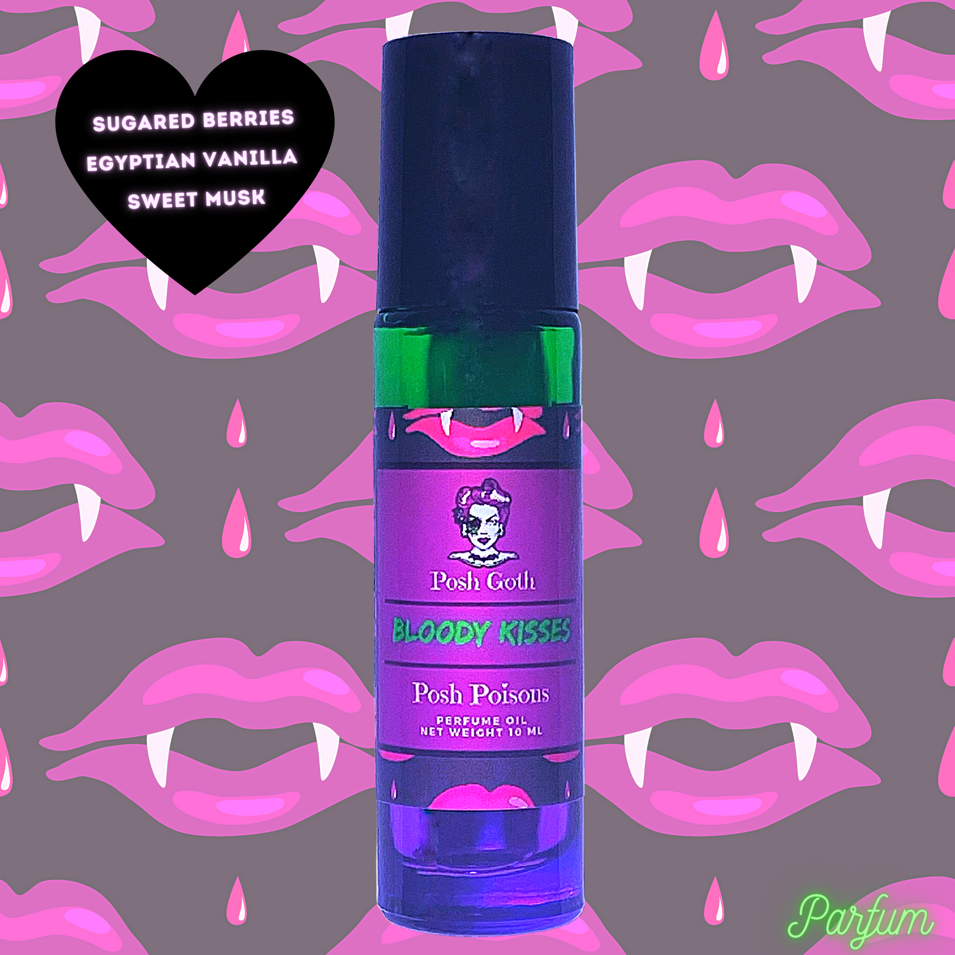 Bloody Kisses Gothic 10 mL Roll On Perfume by Posh Goth - Posh Goth - Gothic Perfume