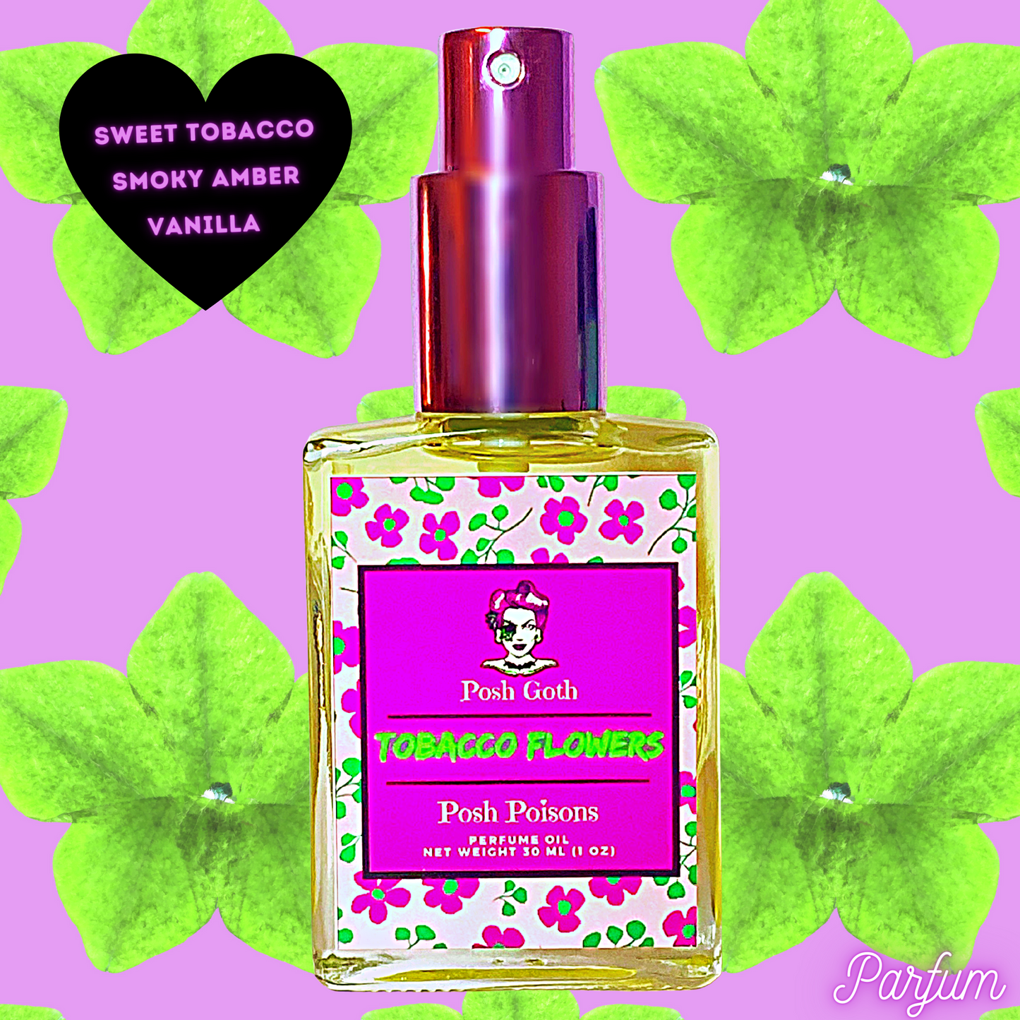 TOBACCO FLOWERS Gothic Perfume 1 oz spray