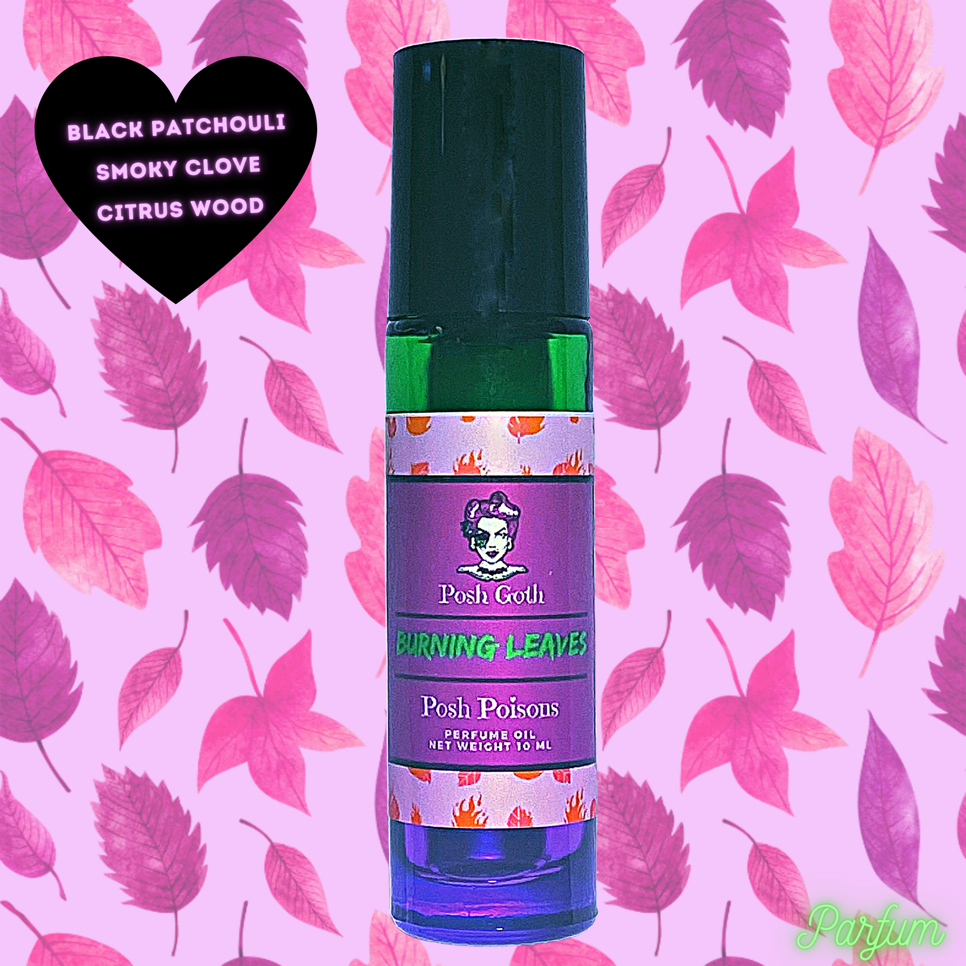 Burning Leaves Perfume 10 ml Roller Ball - Posh Goth - Gothic Perfume