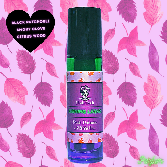 Burning Leaves Perfume 10 ml Roller Ball - Posh Goth - Gothic Perfume