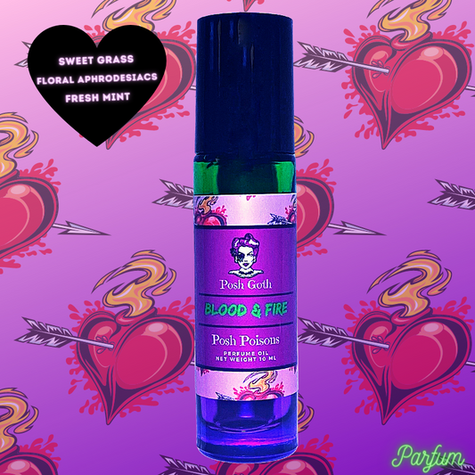 Blood and Fire Gothic Victorian Aromatherapy Perfume 10 ml roller ball - Posh Goth - Gothic Perfume