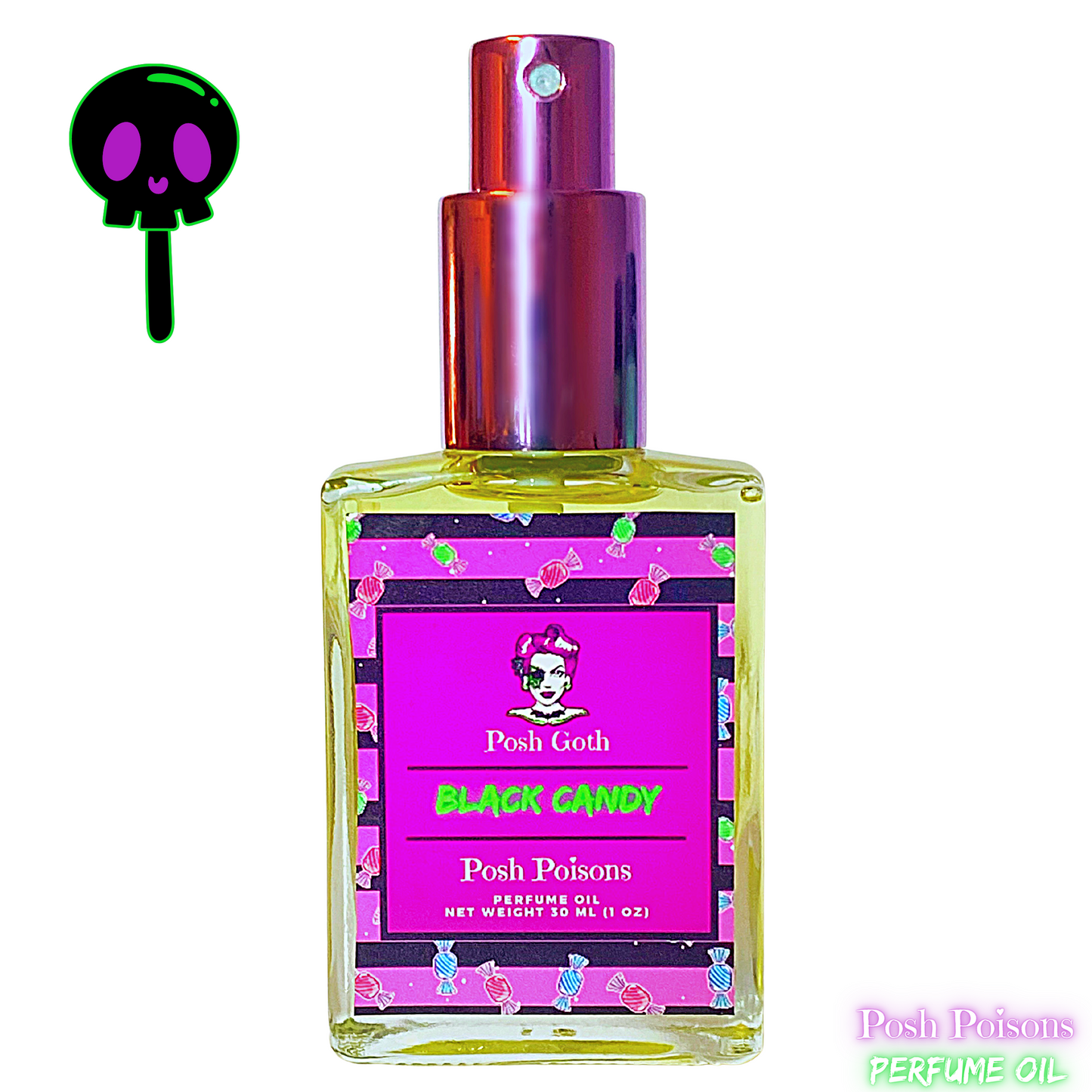 Black Candy Licorice Absinthe Scented Gothic 1oz Spray Perfume - Posh Goth - Gothic Perfume