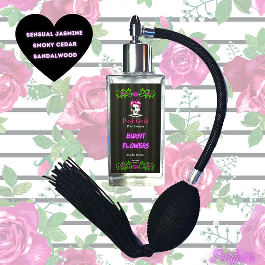 Burnt Flowers Floral Scented Gothic 50 mL bulb atomizer spray bottle - Posh Goth - Gothic Perfume