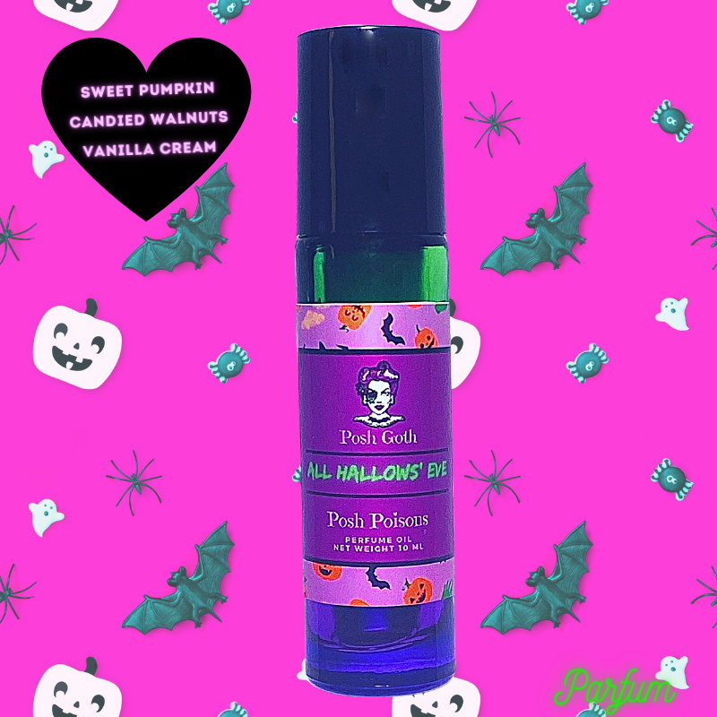 All Hallows' Eve Pumpkin Scented Gothic Perfume 10 mL roll-on - Posh Goth - Goth Perfume