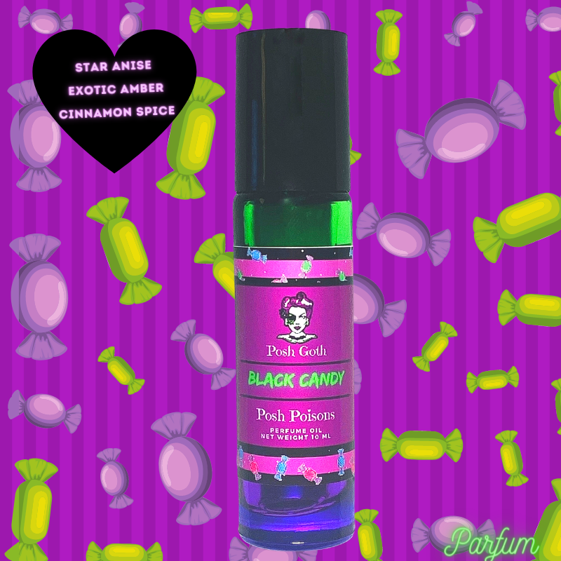 Black Candy Licorice Absinthe Scent Gothic 10 mL Roll On Perfume - Posh Goth - Gothic Perfume