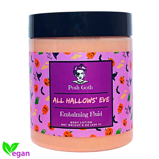 All Hallows' Eve Body Lotion | Pumpkin Gourmand Scent | Witchy Autumn Skincare | Posh Goth Vegan Lotion