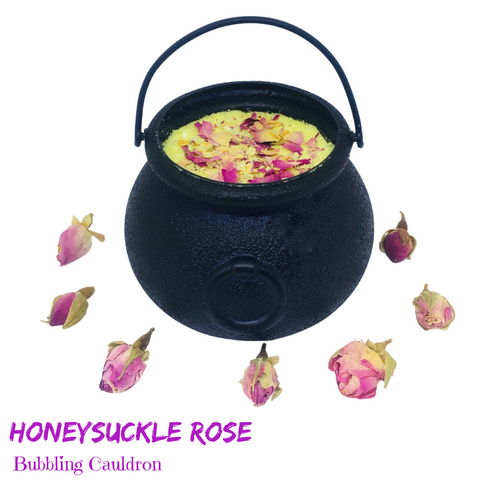 HONEYSUCKLE ROSE Bubble Cauldron Bath Bomb by Posh Goth - Posh Goth -