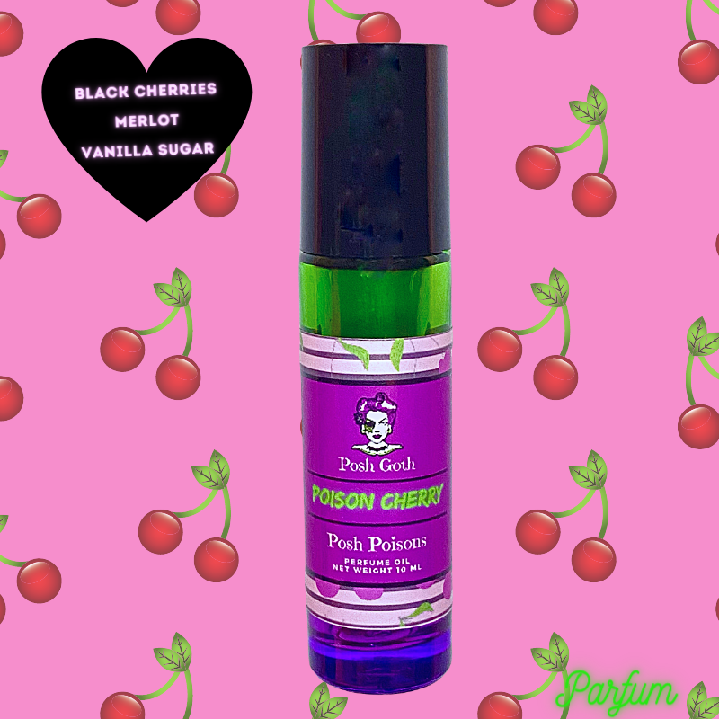 Poison Cherry Gothic Perfume 10 mL roller - Posh Goth -