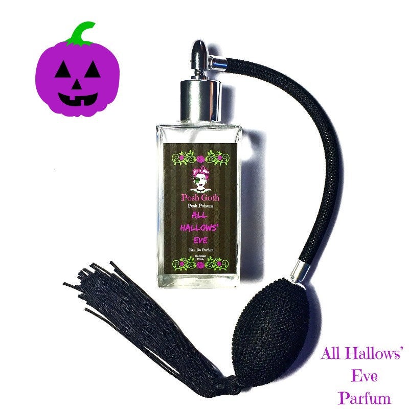 All Hallows' Eve Pumpkin Scented Gothic Perfume 50 mL with bulb atomizer - Posh Goth - Gothic Perfume