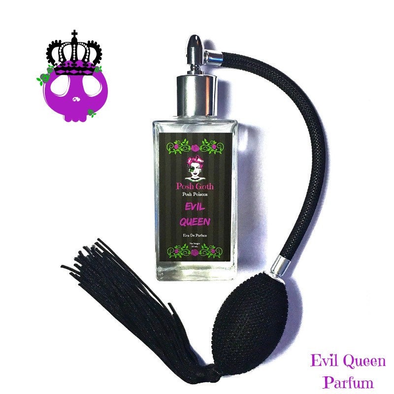 Evil Queen Gothic Floral Perfume 50 mL bulb atomizer spray bottle - Posh Goth -