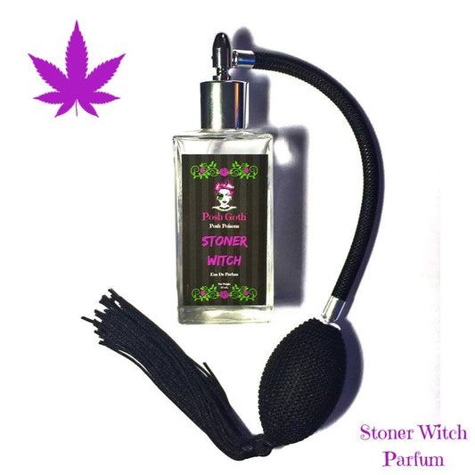 Stoner Witch Cannaflower Scented Gothic Perfume 50 mL with bulb atomizer - Posh Goth - Gothic Perfume