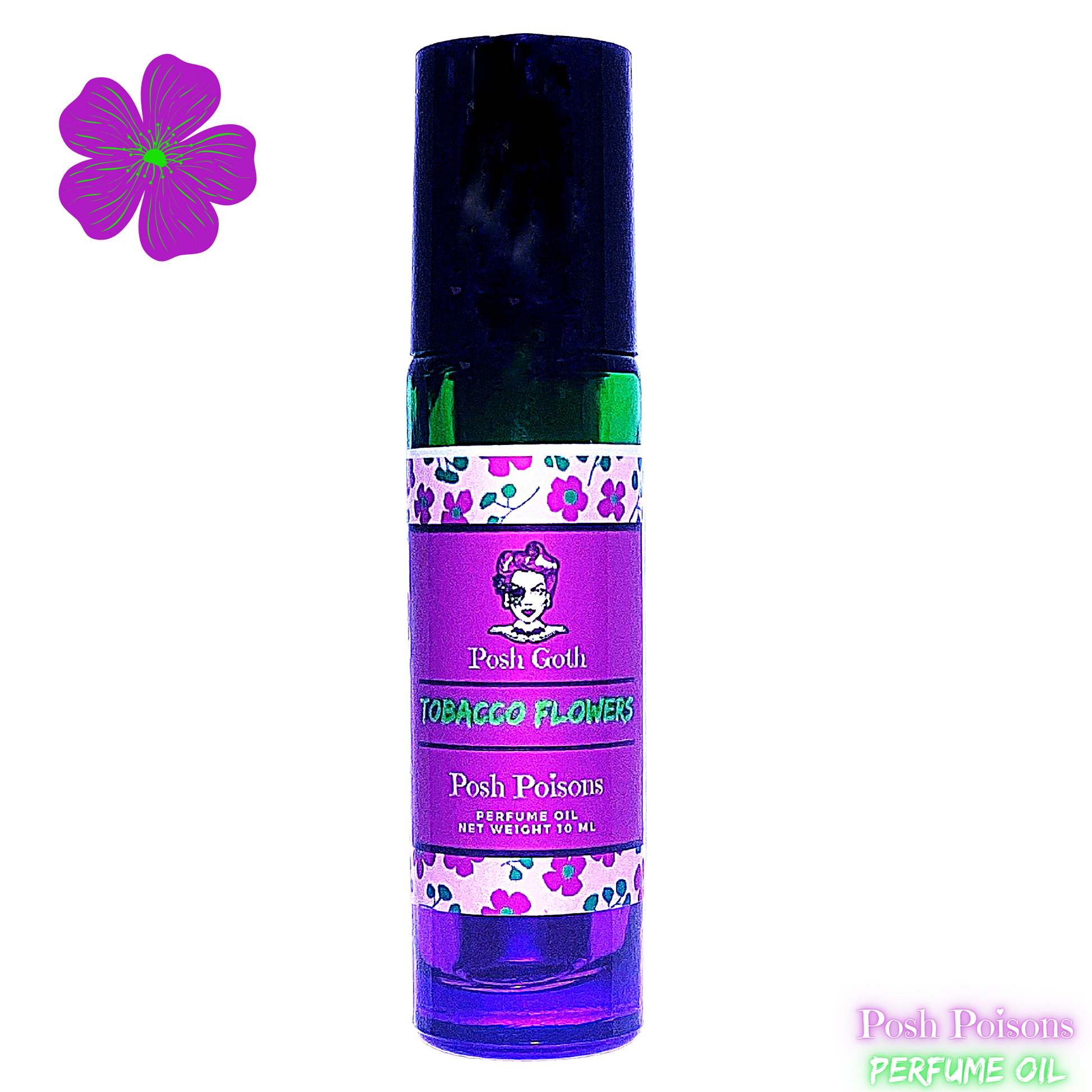 TOBACCO FLOWERS Gothic Perfume 10 ml roller - Posh Goth - Goth Perfume