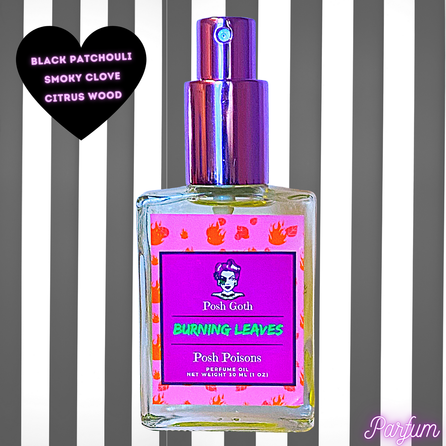 Burning Leaves Perfume 1oz Spray - Posh Goth - Gothic Perfume