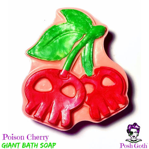 POISON CHERRY Hemp and Shea Soap - Sweet Cherry Scent - Posh Goth -  