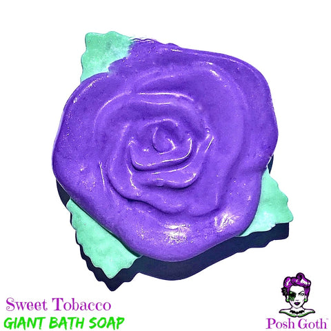 SWEET TOBACCO Hemp and Shea Soap - Sweet Tobacco Flowers Scent - Posh Goth - Gothic Soap 