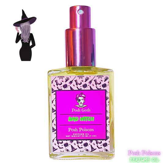 Bad Witch Pink Sugar Scented Gothic Perfume 1 oz spray - Posh Goth -