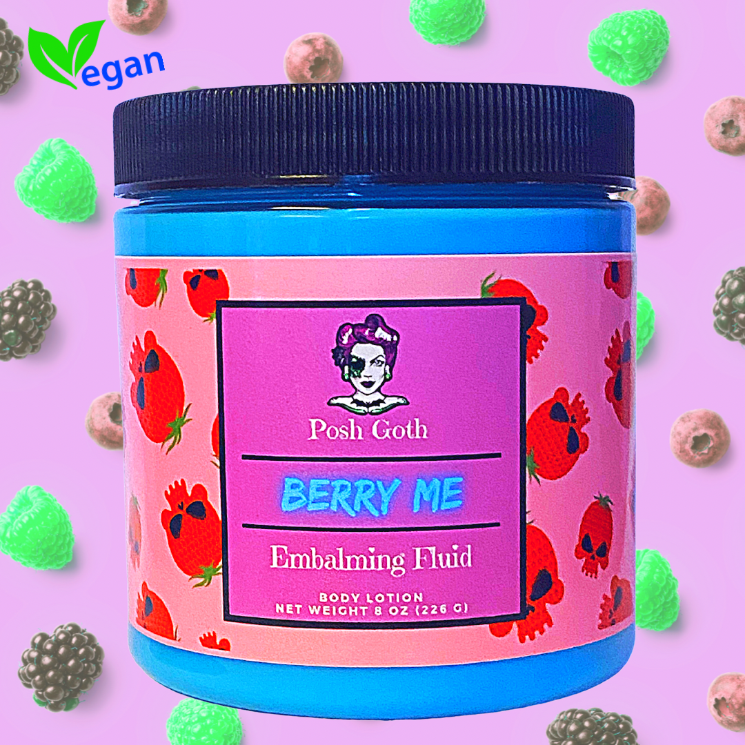 BERRY ME Juicy Berry Scented Embalming Goth Body Lotion by Posh Goth - Posh Goth - Goth Bath