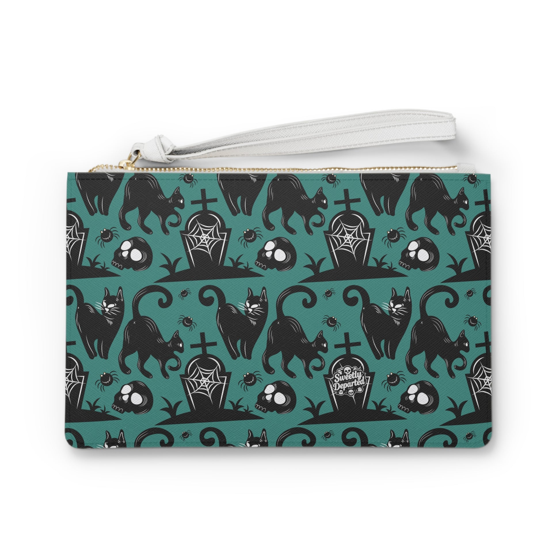Goth clutch with spooky cats