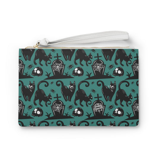 Goth clutch with spooky cats