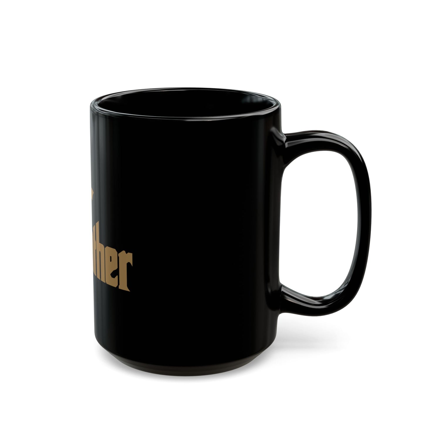 The Gothfather Black Coffee Mug 15 oz | Gothic Novelty Mug | Funny Dark Aesthetic Gift for Goths, Horror Fans & Coffee Lovers