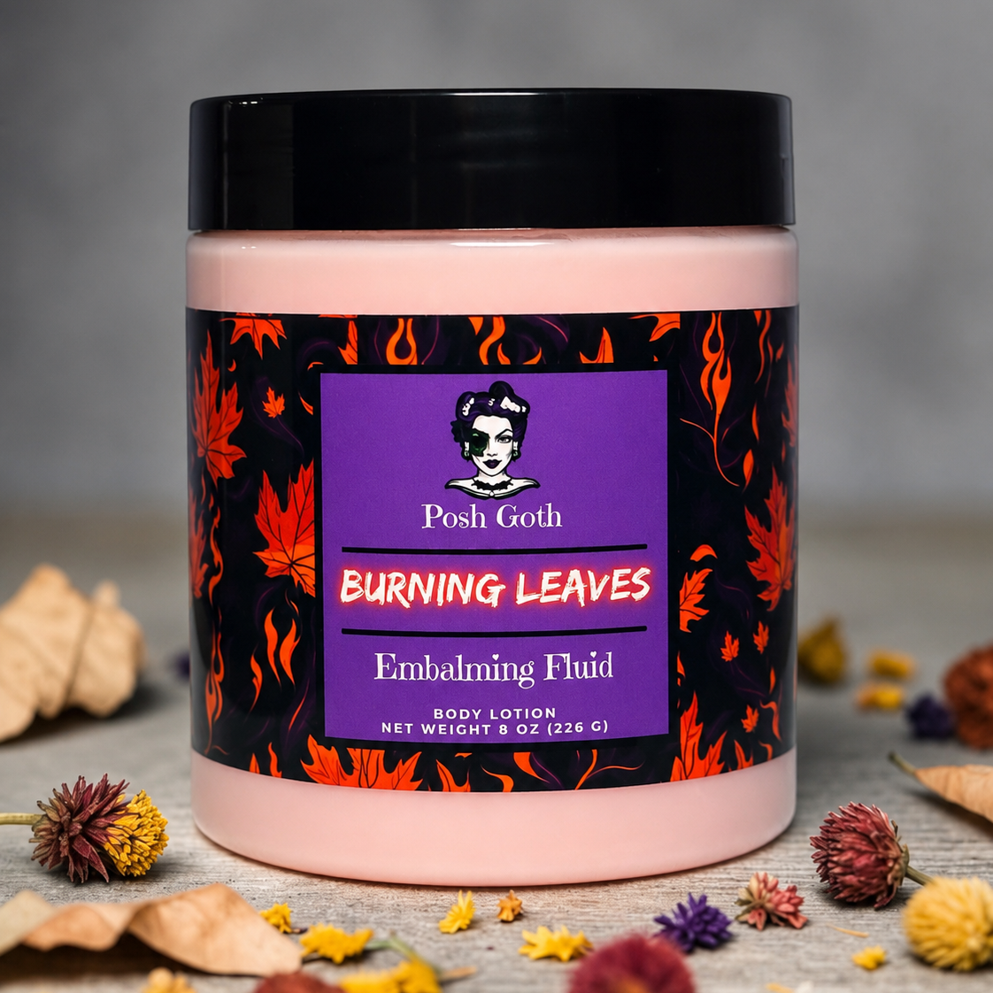 Burning Leaves Body Lotion | Witchy Autumn Skincare | Goth Beauty | Posh Goth - Posh Goth - Goth Bath 