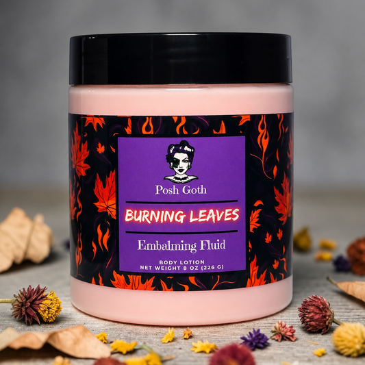 Burning Leaves Body Lotion | Witchy Autumn Skincare | Goth Beauty | Posh Goth - Posh Goth - Goth Bath 