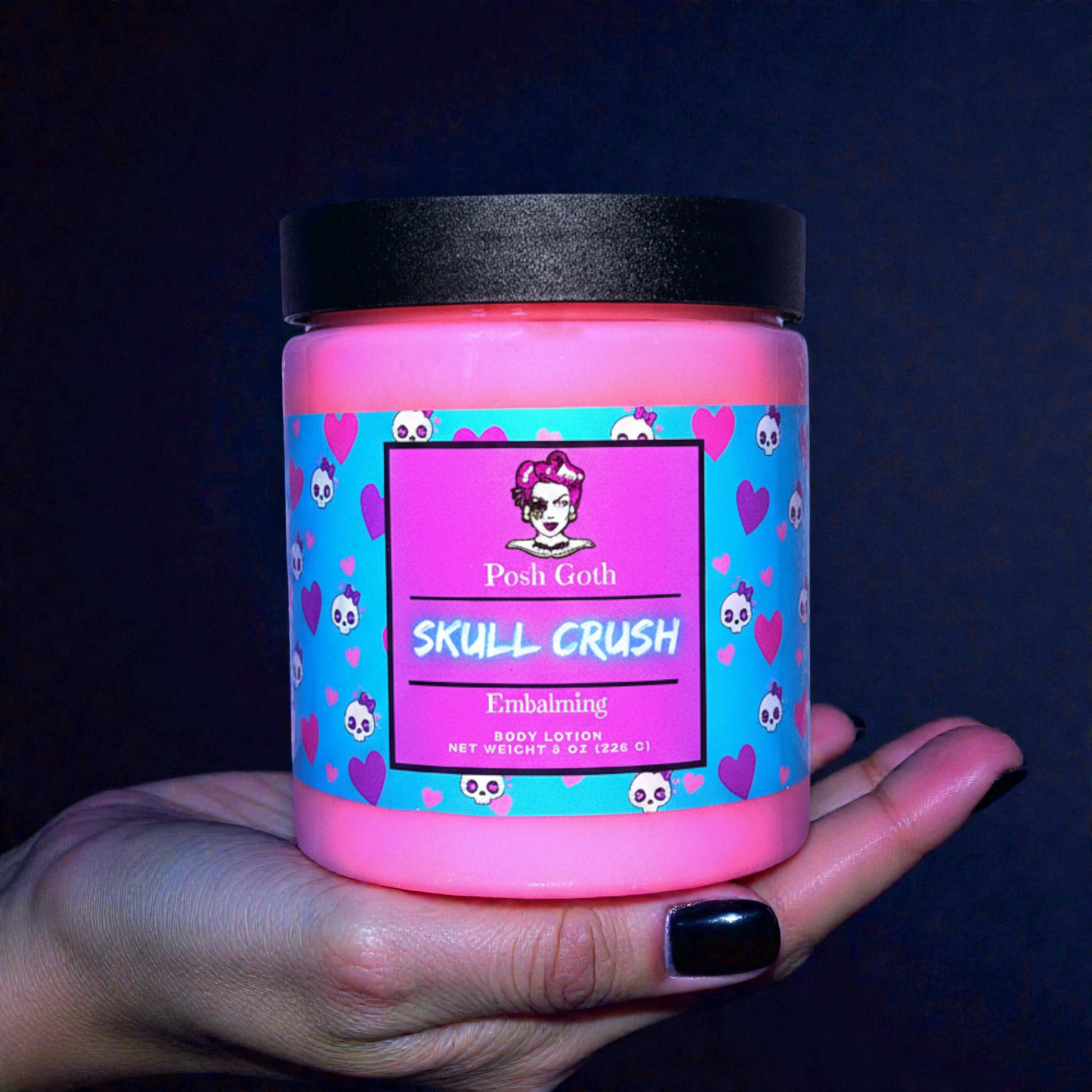 SKULL CRUSH Fruity and Floral Scented Body Lotion - Posh Goth - Goth Lotion 