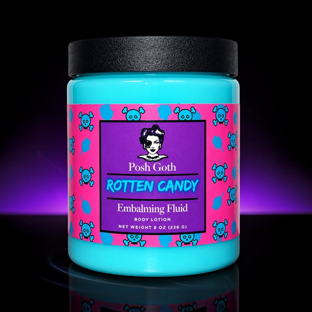 ROTTEN CANDY Body Lotion | Cotton Candy Berry Vanilla Scent | Goth Skincare | Gourmand Lotion | Posh Goth Bath & Body - Posh Goth - Goth Bath 