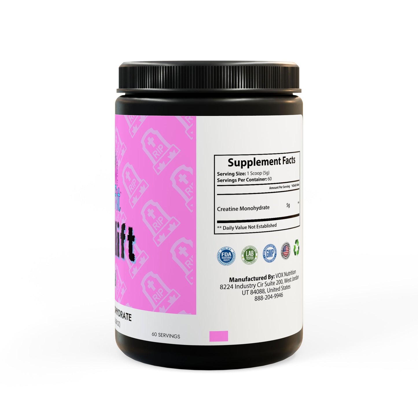Deadlift Ritual – Goth Gym Creatine Supplement for Strength, Recovery & Power