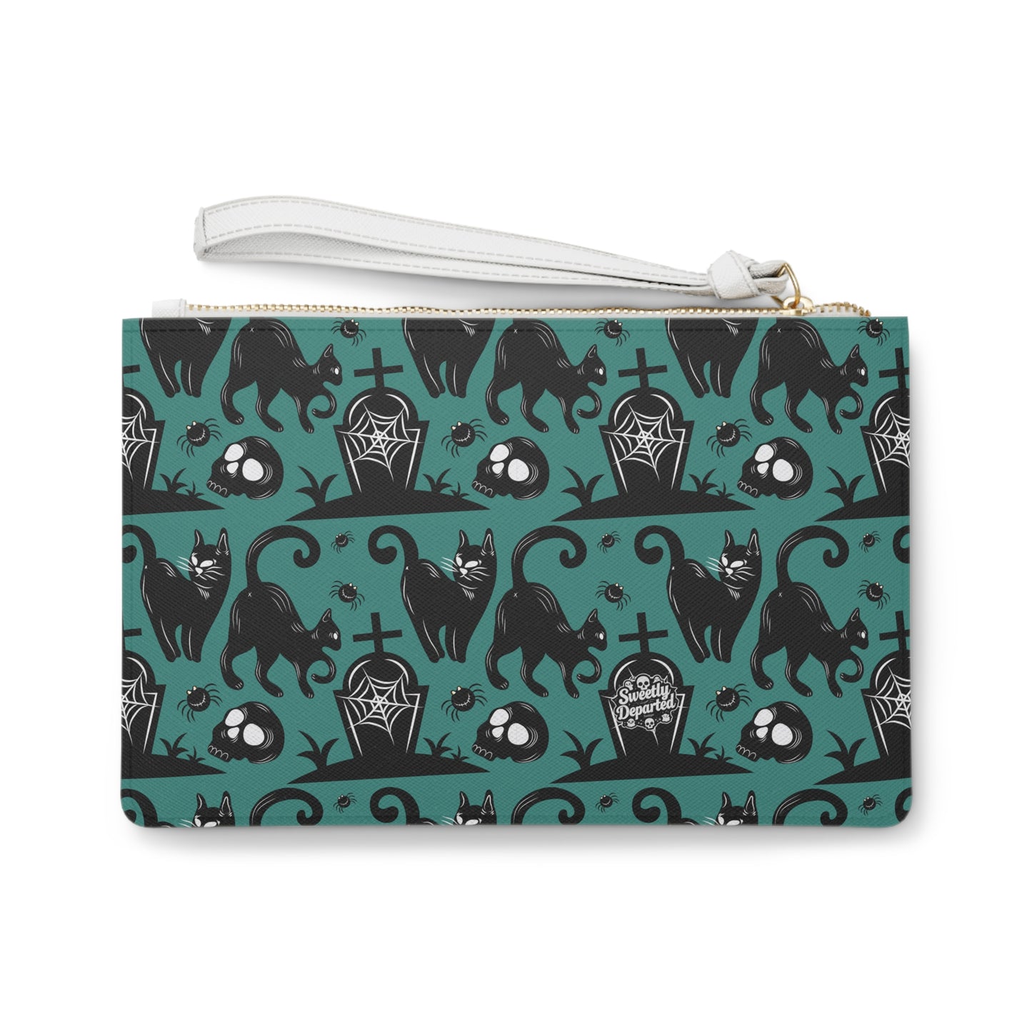 Goth clutch with spooky cats