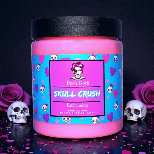 SKULL CRUSH Fruity and Floral Scented Body Lotion - Posh Goth - Goth Lotion 