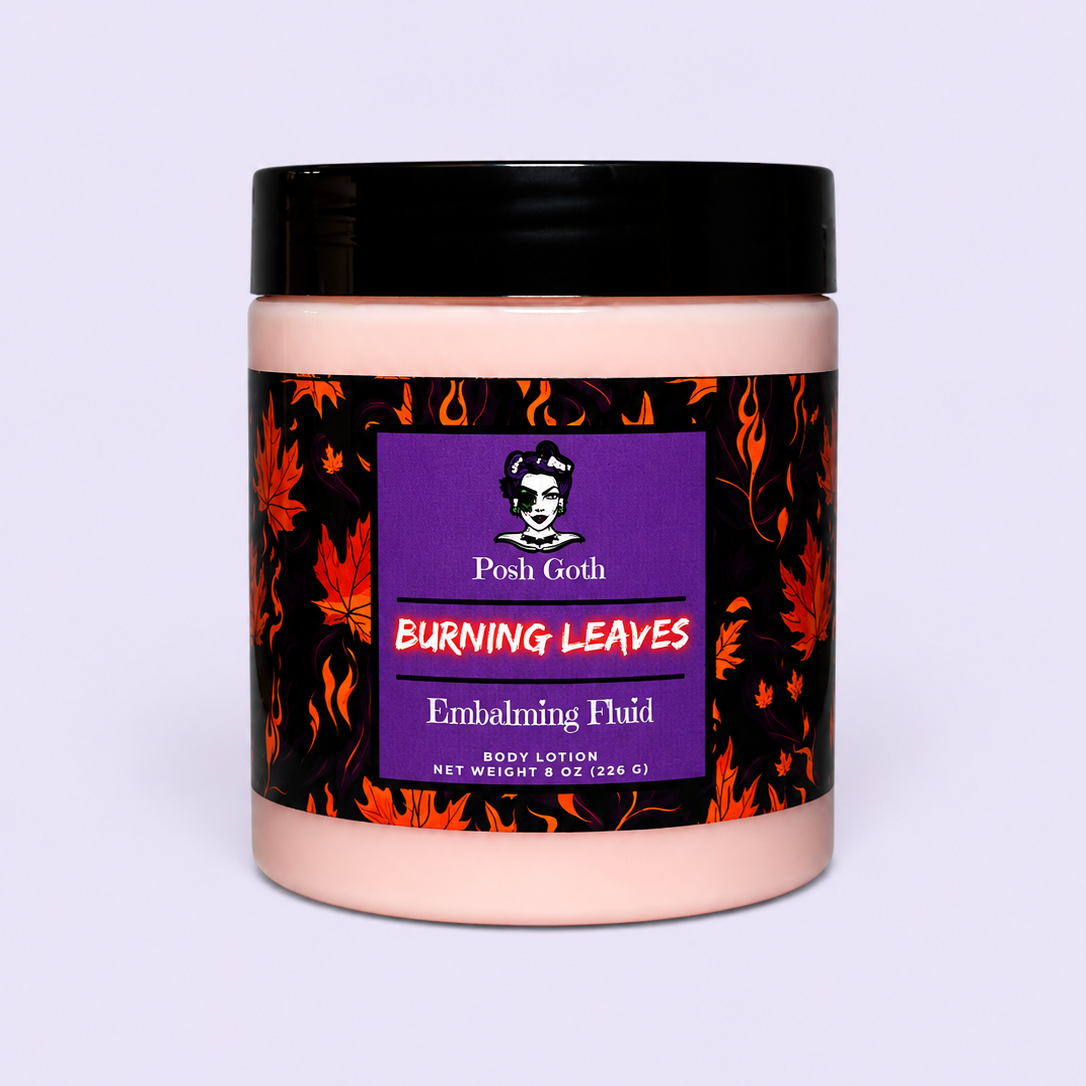 Burning Leaves Body Lotion | Witchy Autumn Skincare | Goth Beauty | Posh Goth - Posh Goth - Goth Bath 