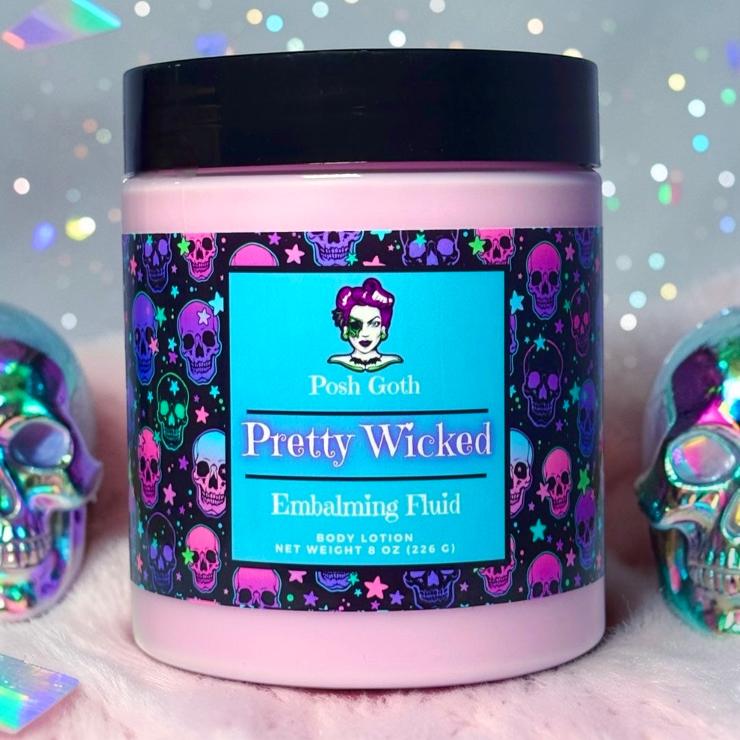 Pretty Wicked Body Lotion | Dark Chocolate Gourmand Scent | Goth Beauty | Vegan Lotion | Posh Goth Skincare - Posh Goth - Goth Lotion 