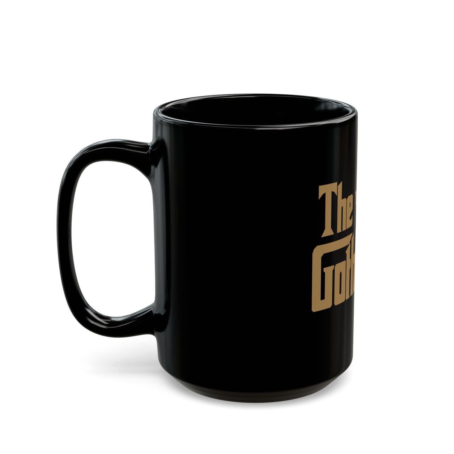 The Gothfather Black Coffee Mug 15 oz | Gothic Novelty Mug | Funny Dark Aesthetic Gift for Goths, Horror Fans & Coffee Lovers