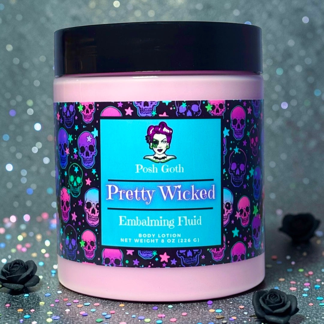 Pretty Wicked Body Lotion | Dark Chocolate Gourmand Scent | Goth Beauty | Vegan Lotion | Posh Goth Skincare - Posh Goth - Goth Lotion 