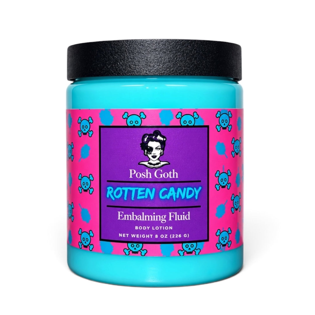ROTTEN CANDY Body Lotion | Cotton Candy Berry Vanilla Scent | Goth Skincare | Gourmand Lotion | Posh Goth Bath & Body - Posh Goth - Goth Bath 