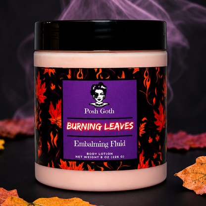 Burning Leaves Body Lotion | Witchy Autumn Skincare | Goth Beauty | Posh Goth - Posh Goth - Goth Bath 