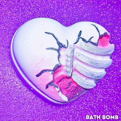 Posh Goth Skeleton Heart Bath Bomb