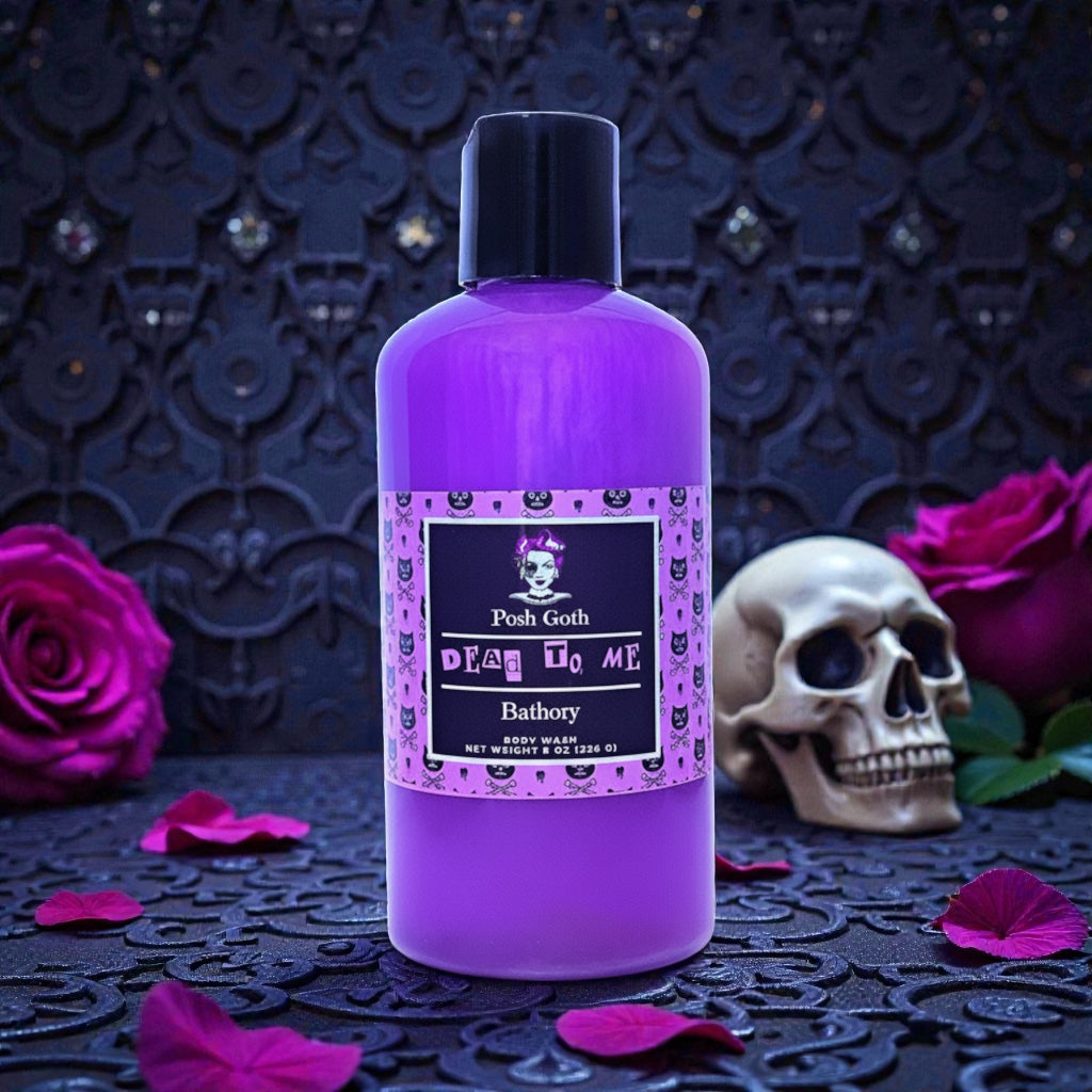 Dead to Me Body Wash – Lily, Amber Musk and Berries | Witchy Bath and Body | Goth Self-Care - Posh Goth - Goth Lotion 