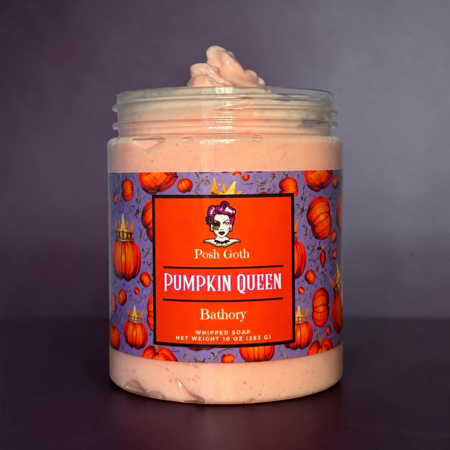 Witchy Whipped Soap – Pumpkin Queen Bathory Whip | Pumpkin Spice Shaving Cream | Goth Halloween Bath and Body - Posh Goth - Goth Soap 