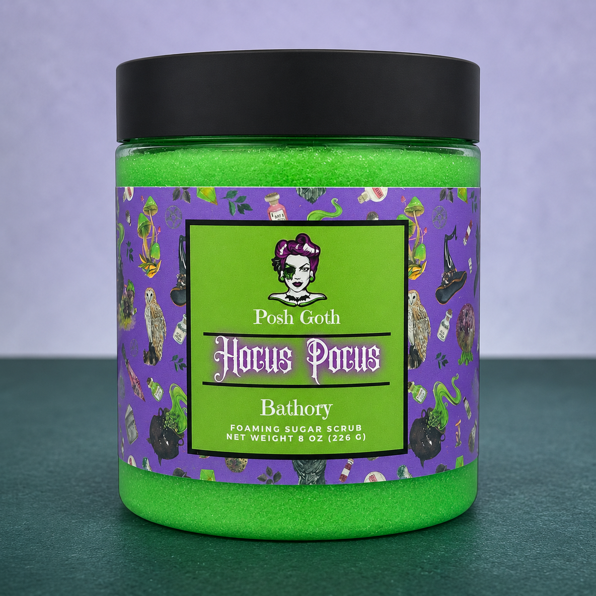 HOCUS POCUS Candy Corn Foaming Sugar Scrub | Witchy Self-Care | Halloween Scented Exfoliating Scrub | Posh Goth Skincare | Vegan Body Scrub - Posh Goth -  