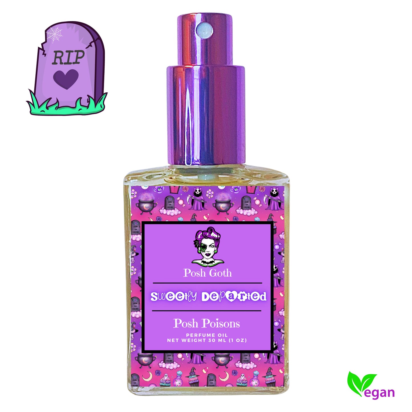 Sweetly Departed Perfume – Marshmallow Clouds Fragrance with Apple, Vanilla & Coconut | Pastel Goth Perfume
