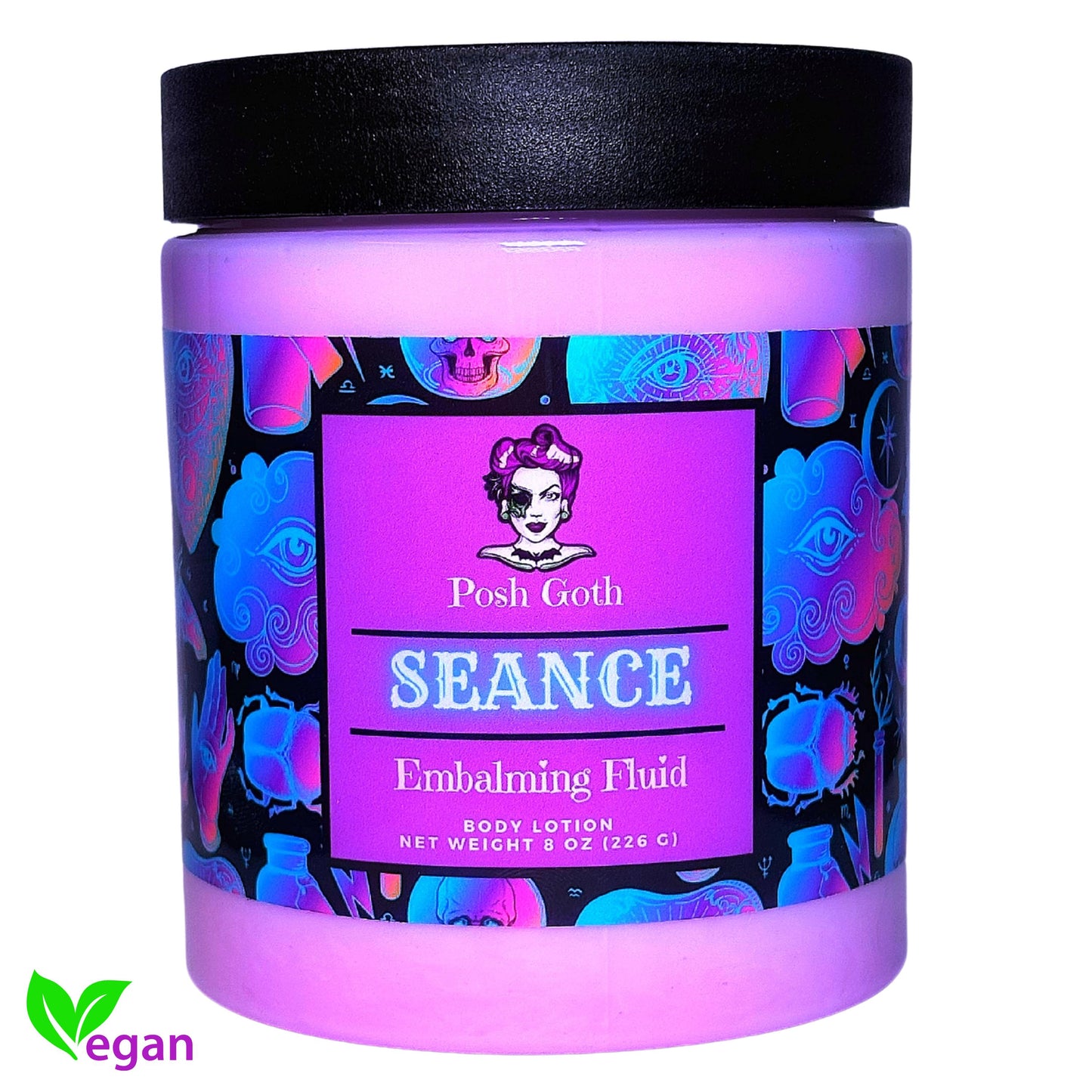 Séance Body Lotion - Goth Vanilla Mint Lotion - Sugared Lemon Drop Scent - Handmade Vegan Skincare - Witchy Gift - Sweet Dark Feminine