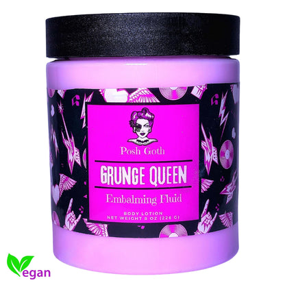 Grunge Queen Body Lotion – Raspberry, Jasmine and White Musk | Goth Grunge Beauty | Witchy Bath & Body