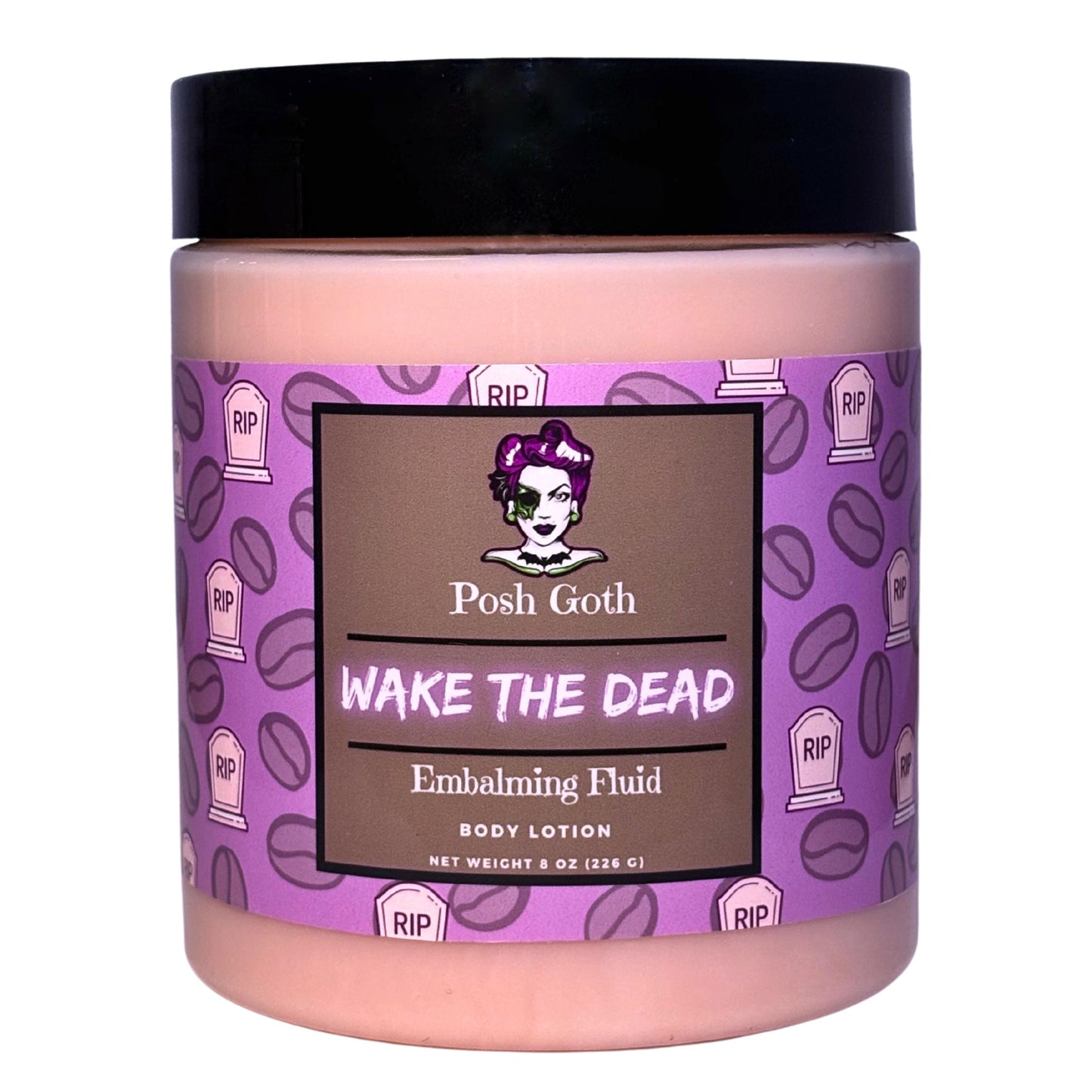 Wake the Dead Body Lotion - Coffee Scented Moisturizer - Goth Skincare - Witchy Self Care Gift - Hydrating Vegan Lotion - Spooky Beauty - Posh Goth - Goth Lotion 